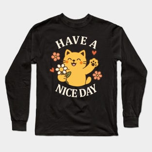 Sweet Kitty with a Bloom Long Sleeve T-Shirt